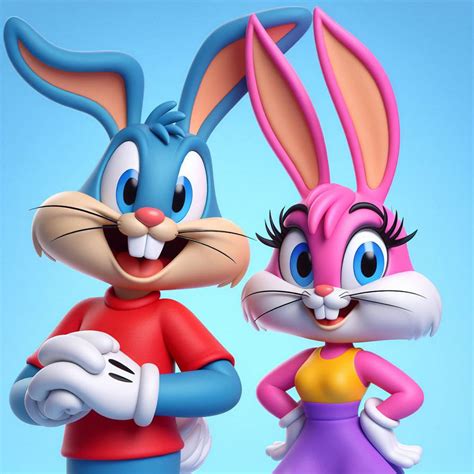 Buster And Babs Bunny From Tiny Toon Adventures By Mnwachukwu16 On