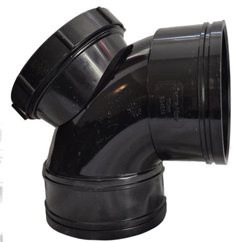 Double Socket Solvent Soil Pipe Degree Bend Grey On Demand Supplies