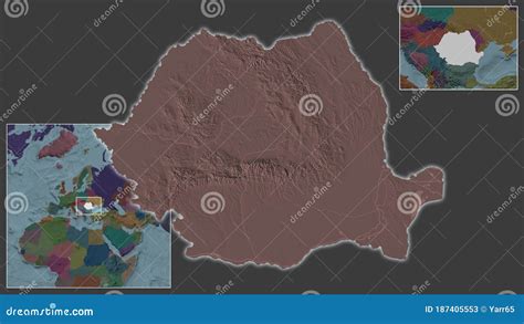 罗马尼亚 — 行政 国家及其位置 库存例证 插画 包括有 资本 管理 海拔 的亚述 大型装配架 187405553