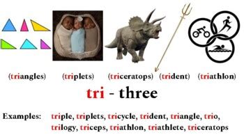 Greek Latin Root Word Tri Three By Mini S Market TpT