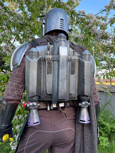 Full beskar armor jetpack mando rifle din djarin cosplay | Etsy