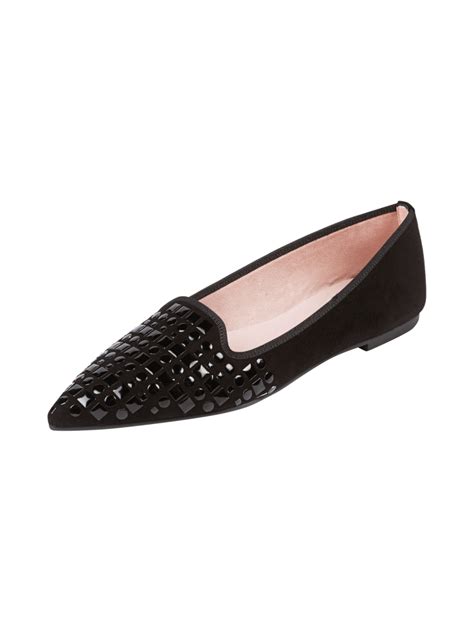 Pretty Ballerinas Ballerinas Aus Echtem Veloursleder Black Online Kaufen