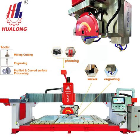 Hualong 5 Axis CNC Quartz Machine Infrared Bridge Saw Profile