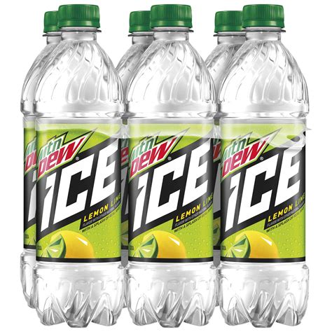 Mountain Dew Ice Lemon Lime Flavor Soda 16 9 Fl Oz 6 Count