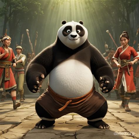 Animated 3D Kung Fu Panda Inspiring RealWorld Imagination | Dalle3 AI