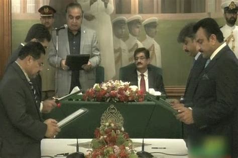 Four new ministers inducted in Sindh cabinet - Pakistan - Dunya News