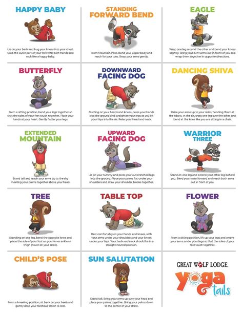 Simple Yoga Poses For Children / Arctic Animals Yoga Poster | Animal ...