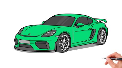 How To Draw A Porsche Cayman Gt4 2020 Drawing Porsche 718 Cayman Gt4