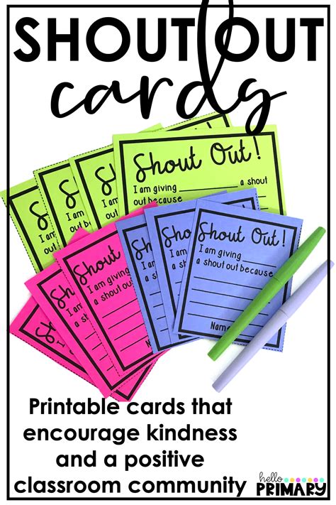 Printable Employee Shout Out Cards