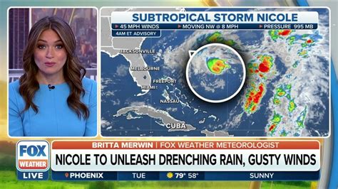 Subtropical Storm Nicole Continues To Churn Towards Florida Latest