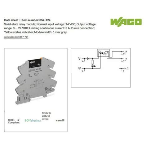 WAGO 857 724 Solid State Relay Module 3A SSR 24VDC 0 24vdc 001438 For