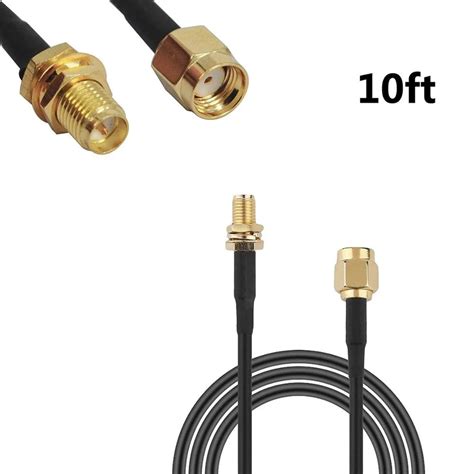 M Ft Rp Sma Male To Female Wifi Antenna Connector Extension Cable