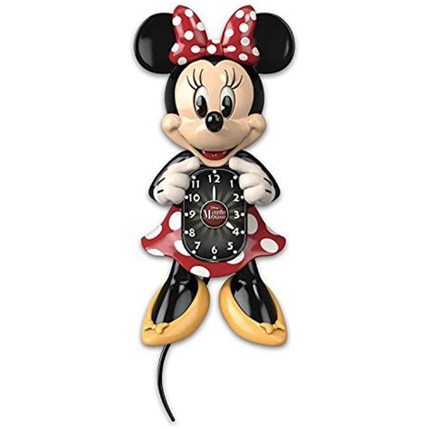 Disney Minnie Mouse Wall Clock With Moving Eyes And Tail By The