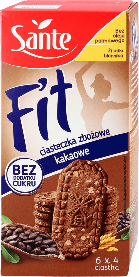 Sante Fit Ciasteczka Zbożowe Kakaowe Bez Cukru 300 g kupuj w zawsze