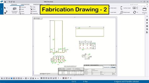 Tekla 2021 Tutorial 28 Tekla Detailing Fabrication Drawings Youtube