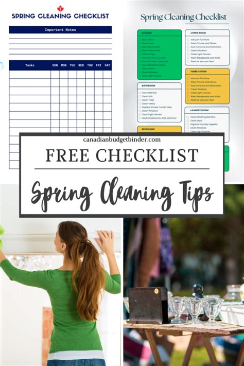 Spring Cleaning Tips Free Printable Checklist Canadian Budget Binder