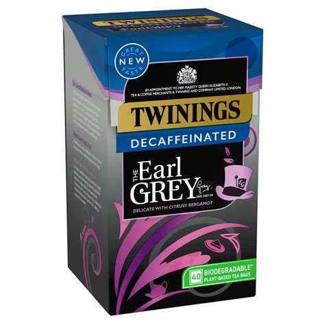 Twinings Earl Grey Decaffeinated 40 Tea Bags 100g Bestway Wholesale