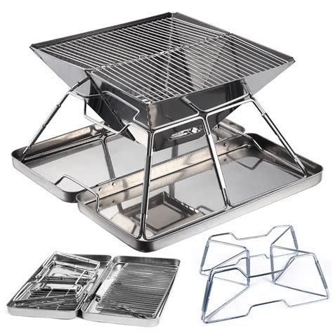 Barbecue Portable En Acier Inoxydable Pliable Rdvcuisine