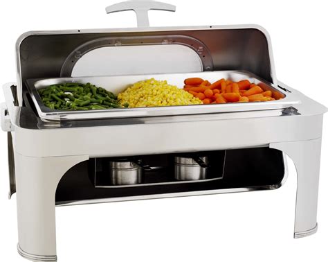 chafing dish rectangular roll top  glass lid lt konidaris