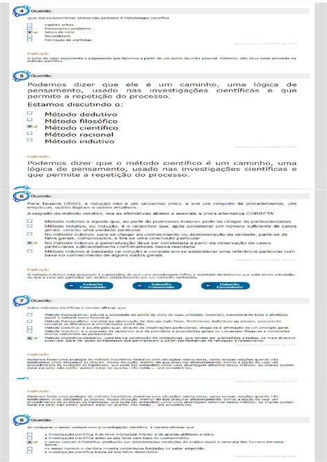 Aula Metodologia Cient Fica Perguntas Compiladas Do Teste De