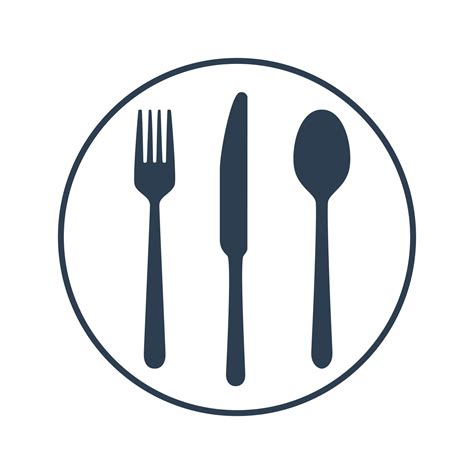 Fork Knife And Spoon Symbols Of Cutlery On White Background