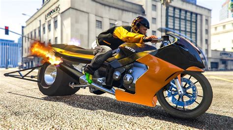 The Fastest Motorbike In Gta Gta Dragster Bike Mod Youtube