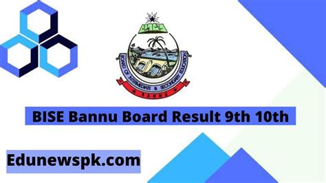 Bise Bannu Board Result 2024 Class 9th 10th By Name Check