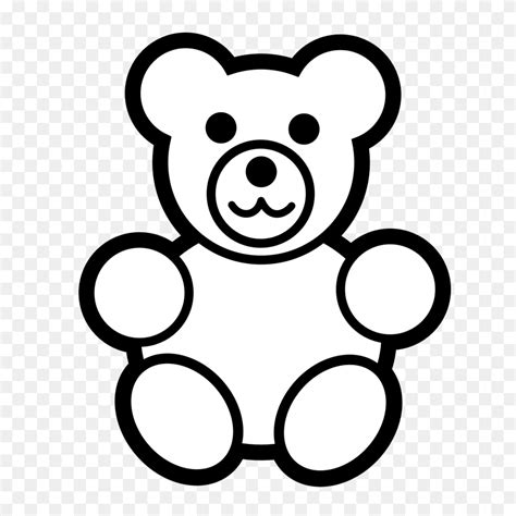 Teddy Bear Outline Clip Art - Sleeping Bear Clipart - FlyClipart