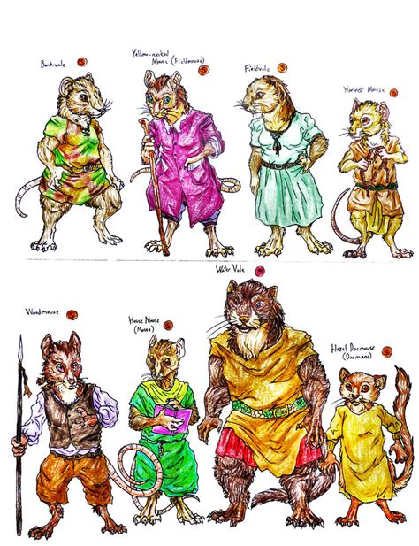 Redwall Species Most Common Small Rodents By Spidermilkshake On Deviantart