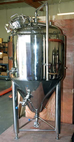 Bbl Stainless Steel Dual Zone Glycol Jacketed Conical Fermentor From