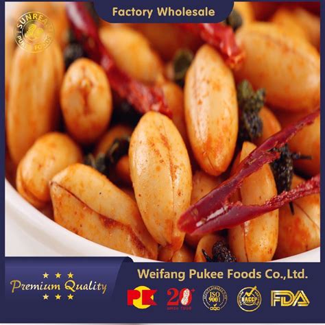 Fried Blanched Peanut Kernels Salted Spicy New Crop China Snacks