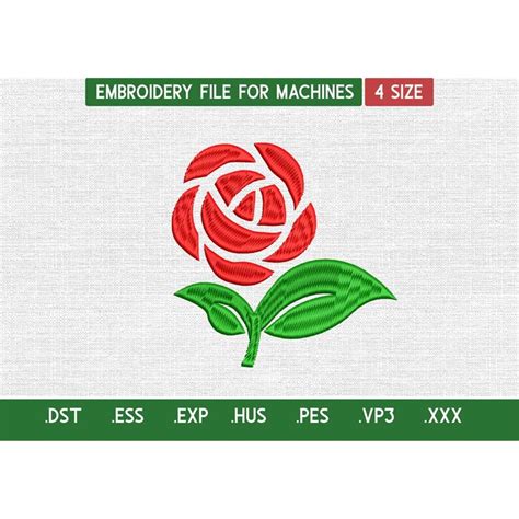 Rose Embroidery Design File Rose Flower Embroidery Design F Inspire