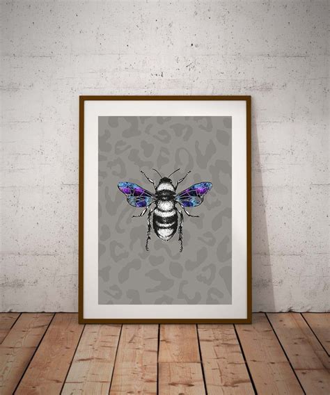 Bumble Bee Wall Art Print Pop Art Poster Manchester Bee Etsy Bee