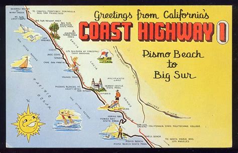 Highway 1 California Map