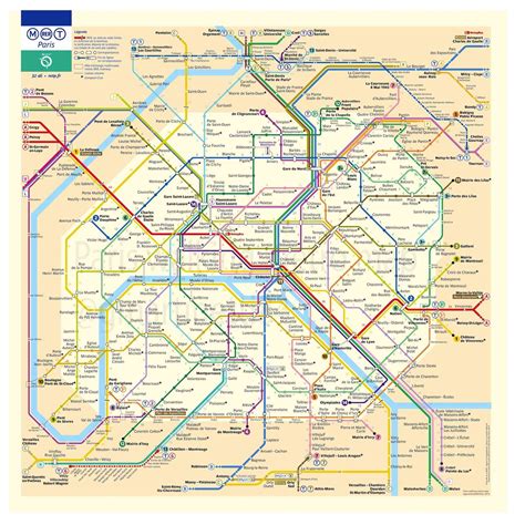 Plan du métro de Paris ≡ Voyage - Carte - Plan