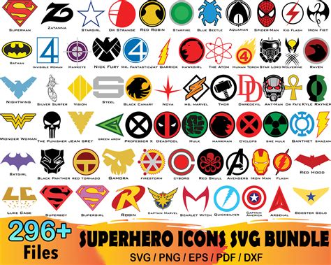 All Superheroes Logos And Names