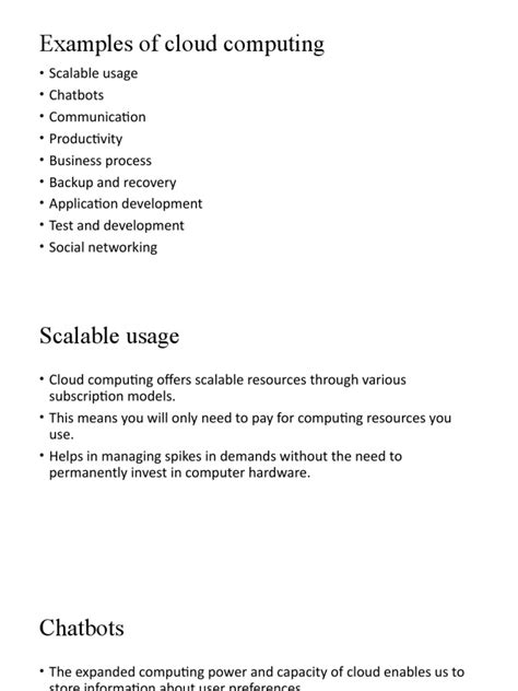 Examples of Cloud Computing | PDF