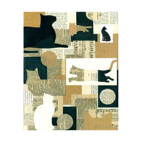 8x10 Print Of Original Cat Collage Silhouetted Kittens Cat Etsy