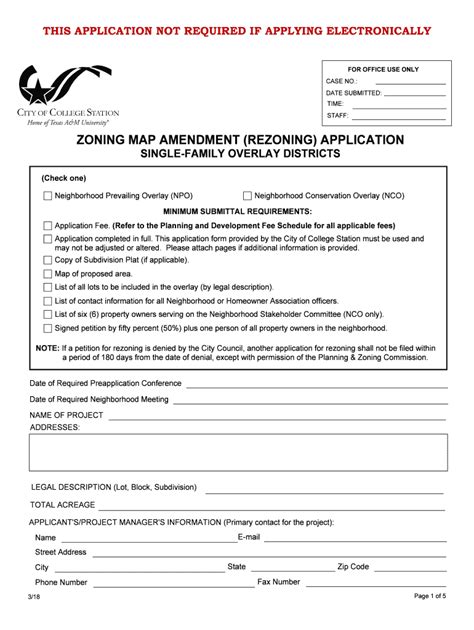 Fillable Online Zoning Map Amendment Rezoning Application City Of