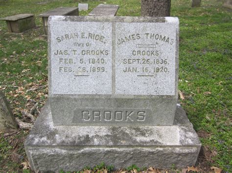 Sarah Elizabeth Rice Crooks 1840 1899 Mémorial Find a Grave