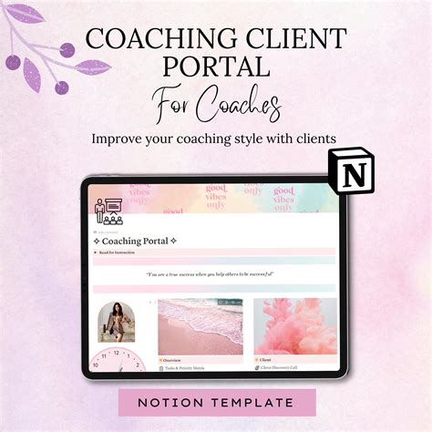 Coaching Client Portal Notion Template Coach Client Etsy Uk