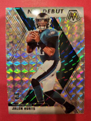 2020 Panini Mosaic NFL Debut Silver Mosaic Prizm 265 Jalen Hurts RC