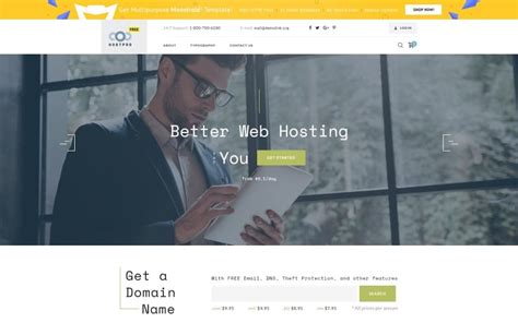 Free HTML5 Template - Hosting Website Website Template