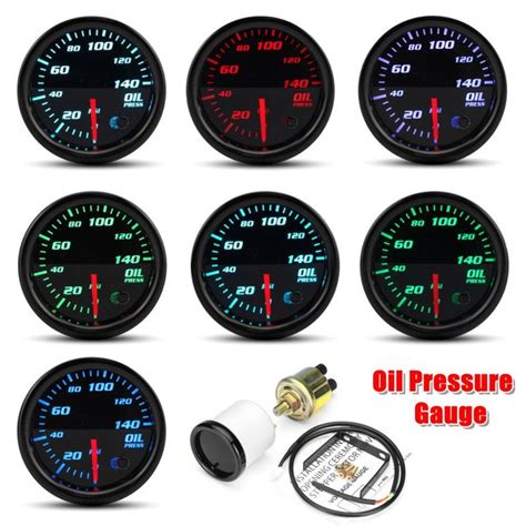 Universal Mm Car Color Led Gauge Mechanical Boost Psi Bar Oil