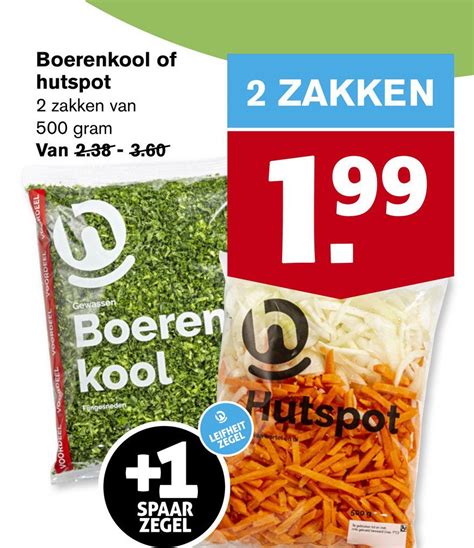 Boerenkool Of Hutspot Aanbieding Bij Hoogvliet