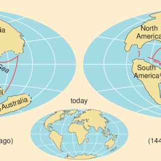 Schematic shows the possible stages in supercontinent breakup and ...