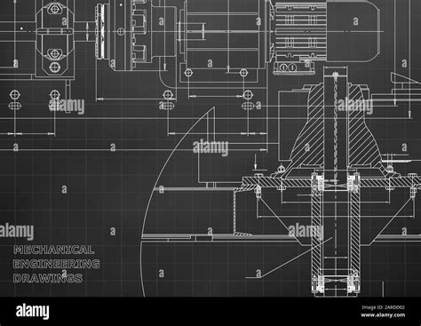 Engineering backgrounds. Mechanical engineering drawings. Technical ...