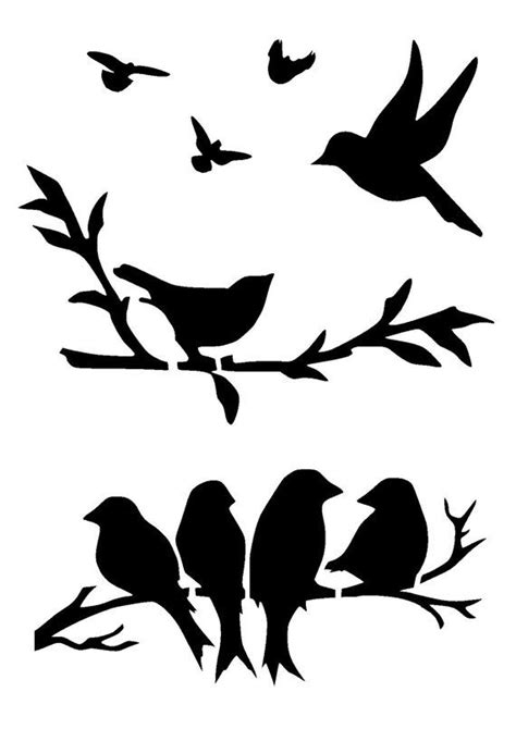 Birds Stencil Clipart Best