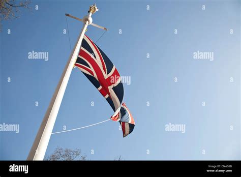 United Kingdom Union Jack Flag On The Mall London Stock Photo Alamy