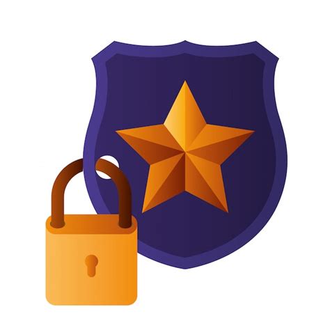 Premium Vector Shield With Padlock Isolated Icons